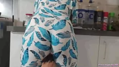 Play Stepdad Can't Resist Young Latina Stepsister's Big Ass in the Kitchen