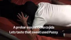 Jouer La puttana in nero ama l'azione del doppio dildo con il suo partner latino arrapato